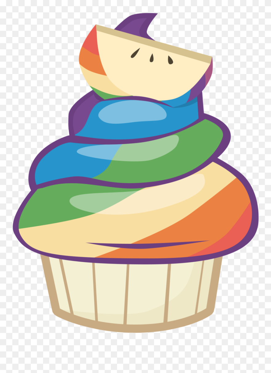 Lovely Girls Cupcakes Em - My Little Pony Cupcake Cartoon Clipart