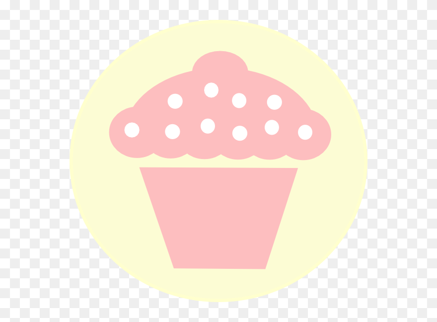 Polka Dot Cupcake Black Clip Art At Clker - Png Download