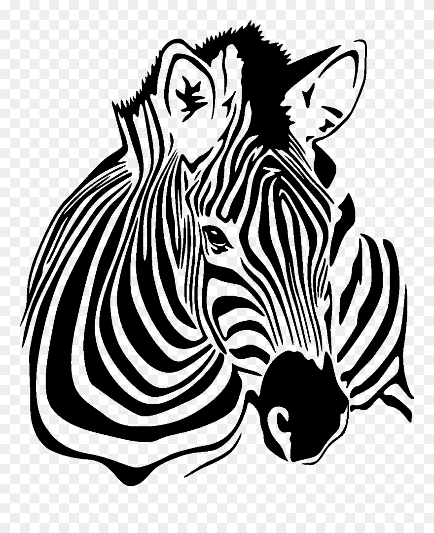 Animals Wall Decals Tete De Zebre Dessin Clipart Pinclipart