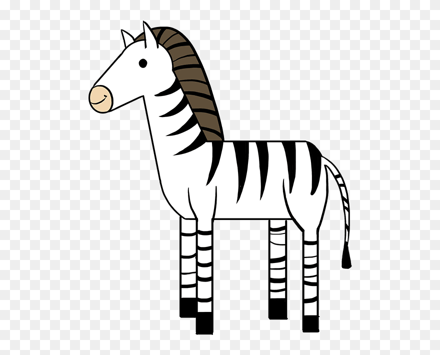 How To Draw A Zebra - Zebra Easy Drawing For Kids Clipart