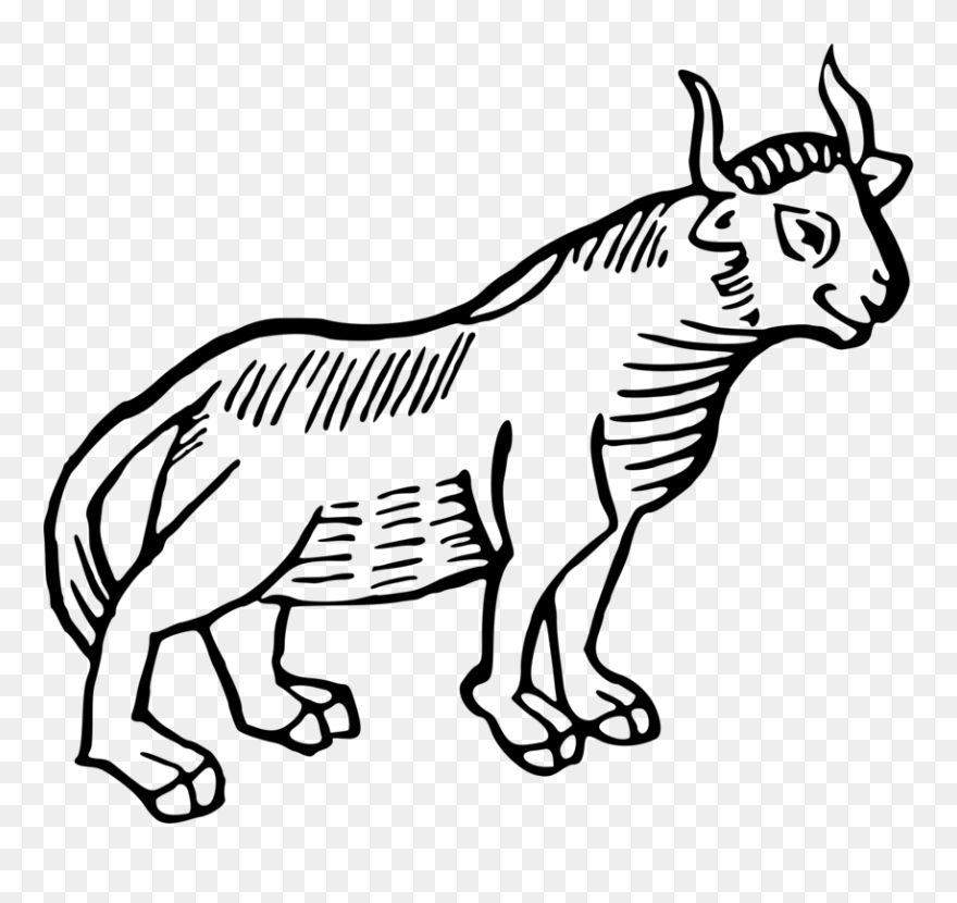 Monochrome - Texas Longhorn Clipart