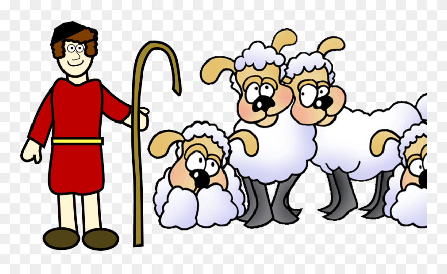 Sheep Clipart Shepherd, Sheep Shepherd Transparent - Shepherd And Sheep Clipart - Png Download