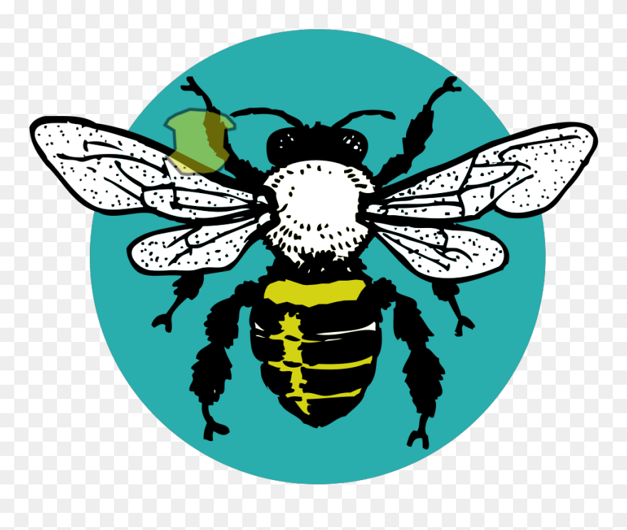 Blue Bee Tiara Svg Clip Arts - Black And White Clip Art Bee - Png Download