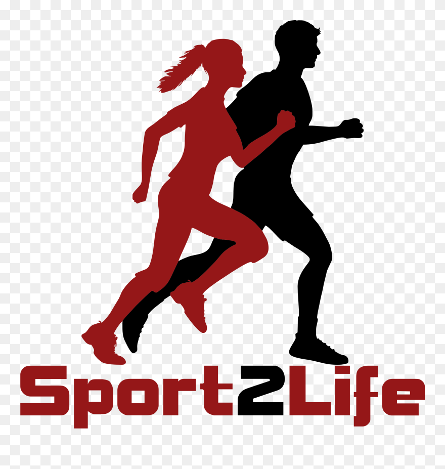 Running Silhouette Computer Icons Clip Art - Man And Woman Running Silhouette - Png Download