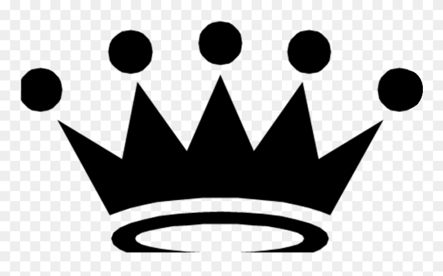 Crowns Clipart Black And White - Transparent Crown Png Black