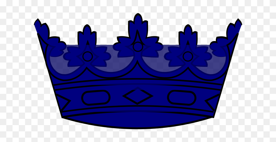 Blue Crown Svg Clip Arts - Png Download