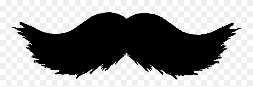 Handlebar Beard Goatee Clip - Handlebar Mustache Clipart - Png Download