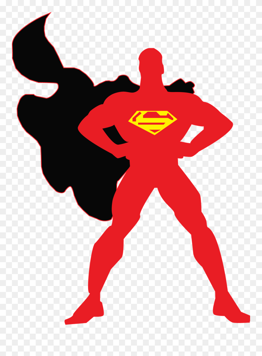Transparent Drying Towel Clipart - Superman Outline Png