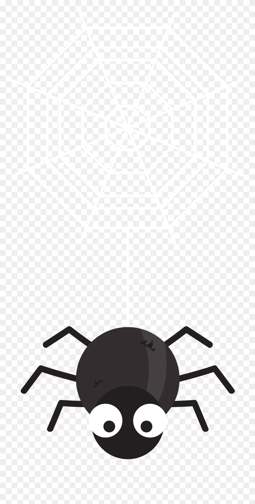Spider Web Black House Spider - 蜘蛛 卡通 Clipart