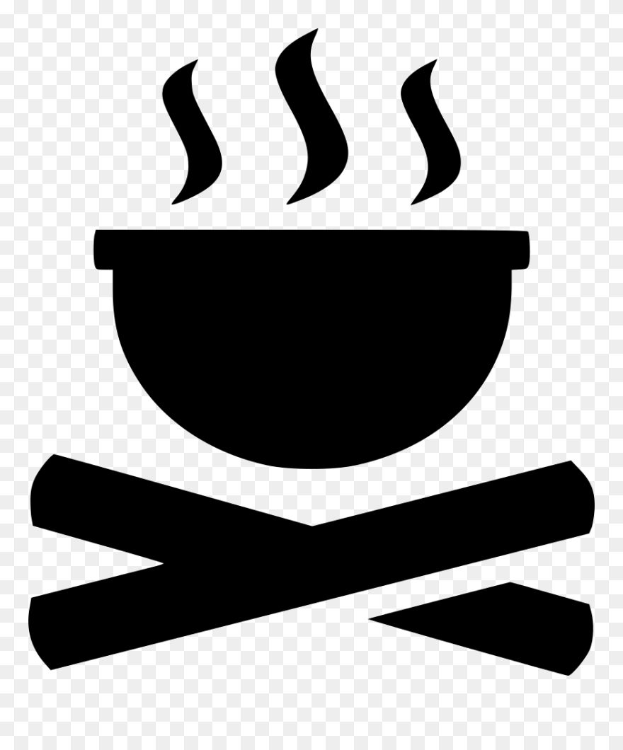 Cook Cooking Boil Fire Campfire Comments - Fire Cooking Png Icon Clipart