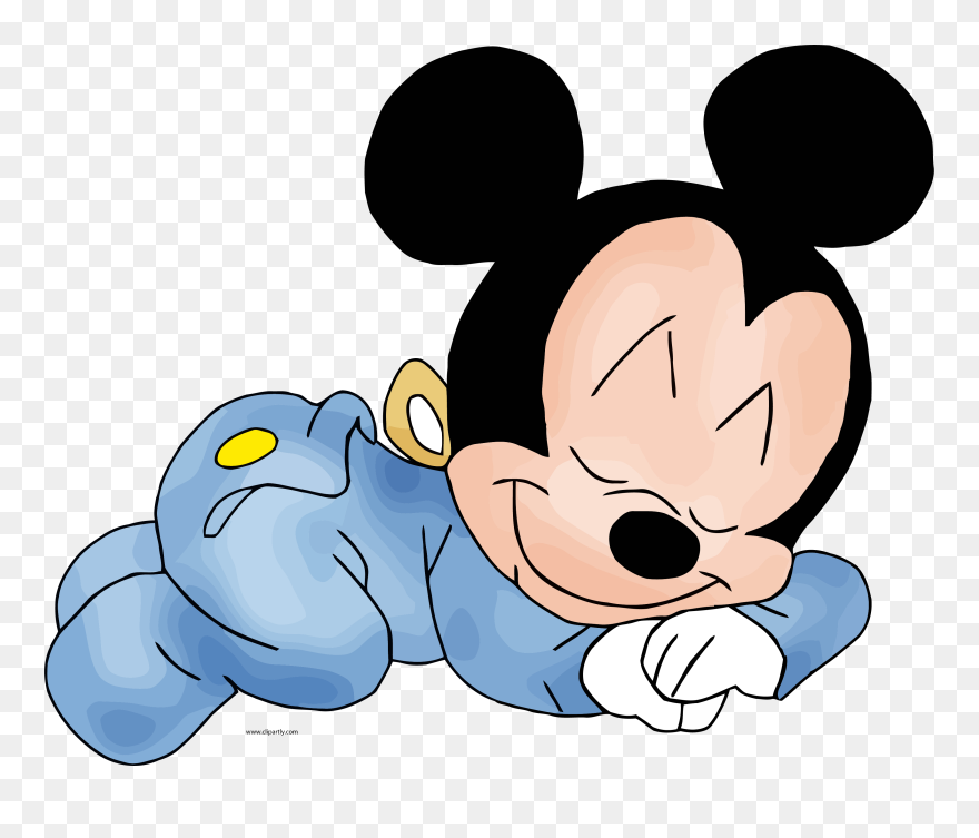 Baby Mickey Mouse Sleeping Clipart Png - Baby Mickey Mouse Sleeping Transparent Png