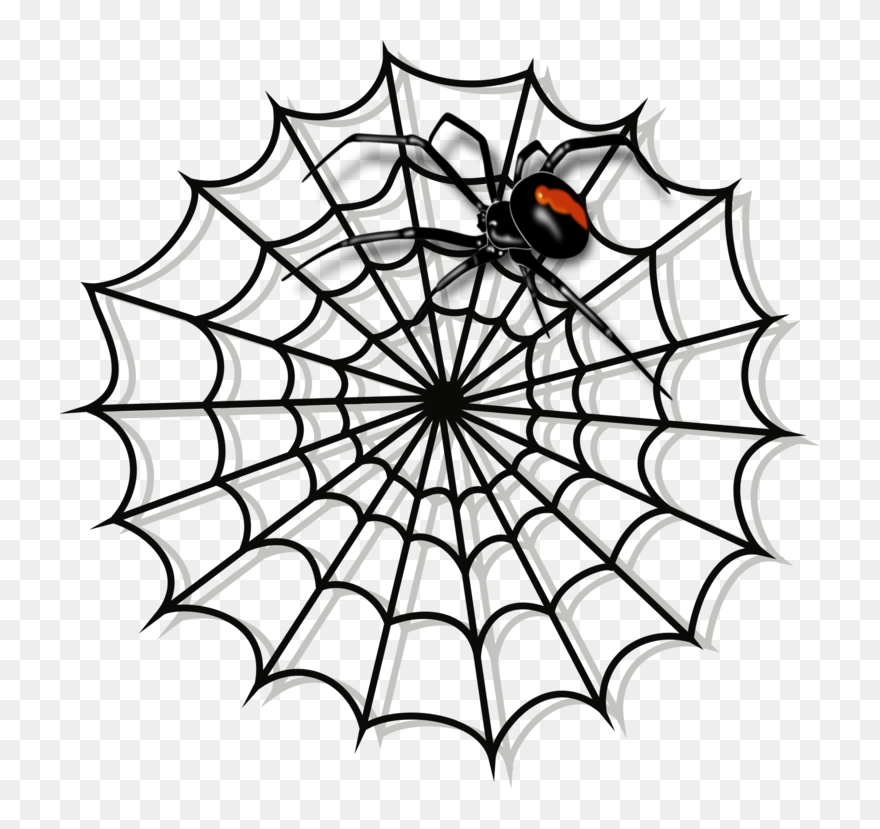Line Art,spider Web,symmetry - Spider Web Clipart - Png Download