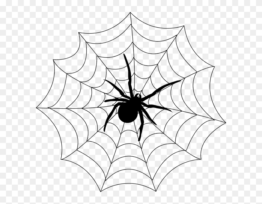 Day A Simple Web - Spider In A Web Clipart - Png Download