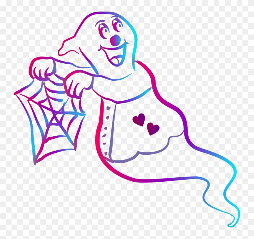 Spider Web Ghost Drawing Free Commercial Clipart - Phantom Clipart - Png Download