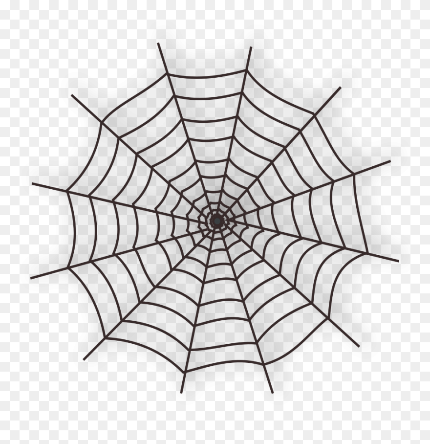 Transparent Spiderweb Clipart - Cartoon Spider Web Png