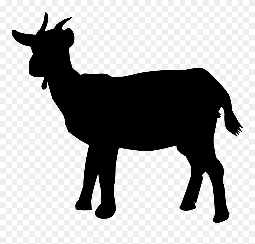 Sleeping Goat Clipart Image Transparent Stock Boer - Goat Clipart Silhouette - Png Download
