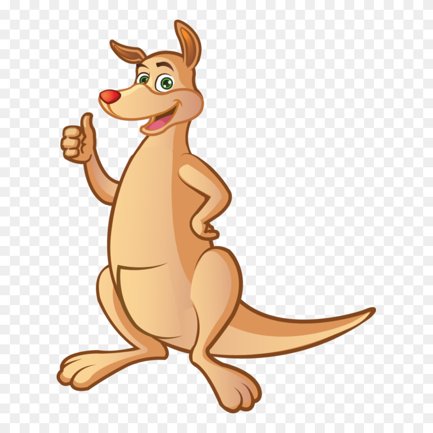 Free Images Black And - Cartoon Kangaroo Transparent Background Clipart