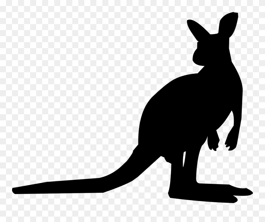 Australia Silhouette Animal - Kangaroo Silhouette Clipart