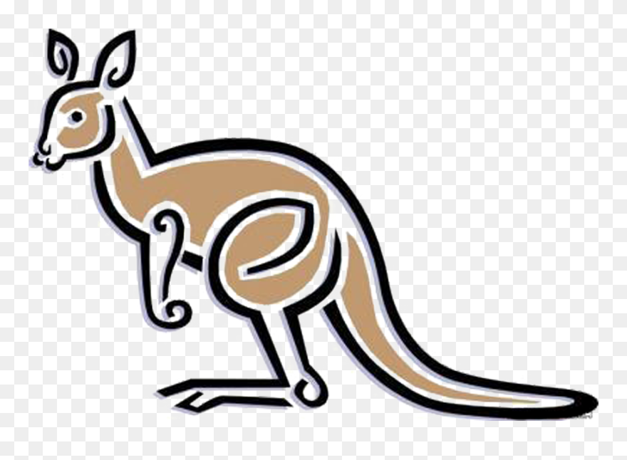 Kangaroo Clipart Mammal - Kangaroo Drawing - Png Download