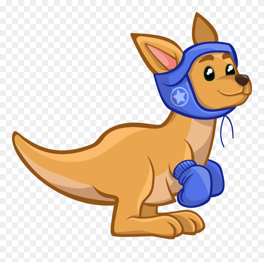Cartoon Kangaroo Boxing Clipart