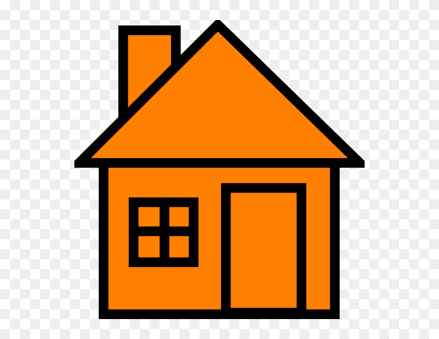 Orange House Clipart Clip Free Home Clipart Orange - Orange House Clipart - Png Download