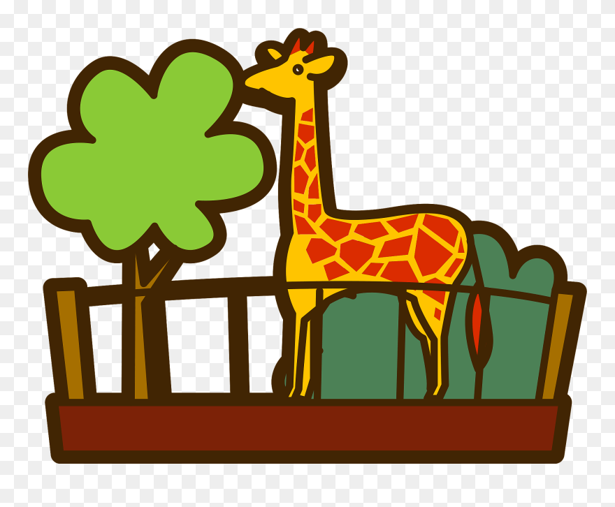 Giraffe Animal Zoo Clipart - Zoo Clipart - Png Download