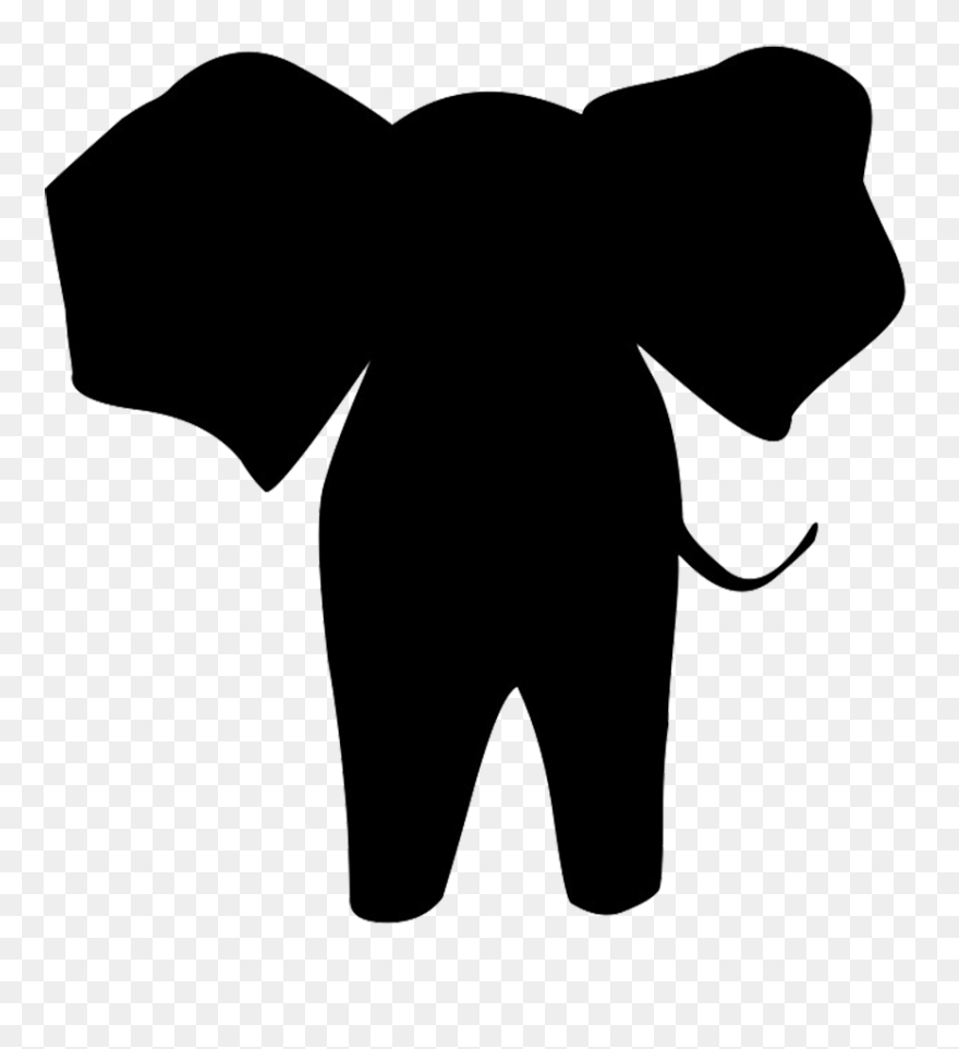 Thumb Image - Simple Clipart Elephant Silhouette - Png Download
