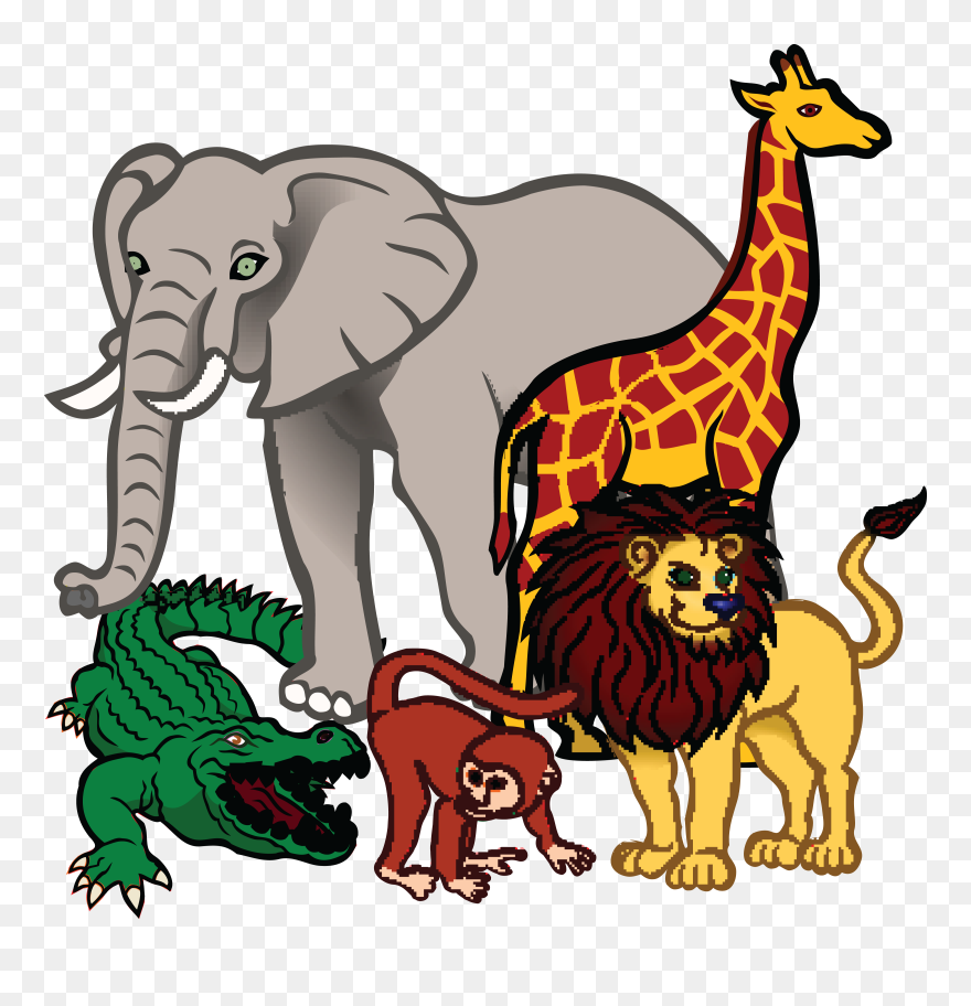 Transparent Zoo Gate Clipart - African Animals Clipart - Png Download