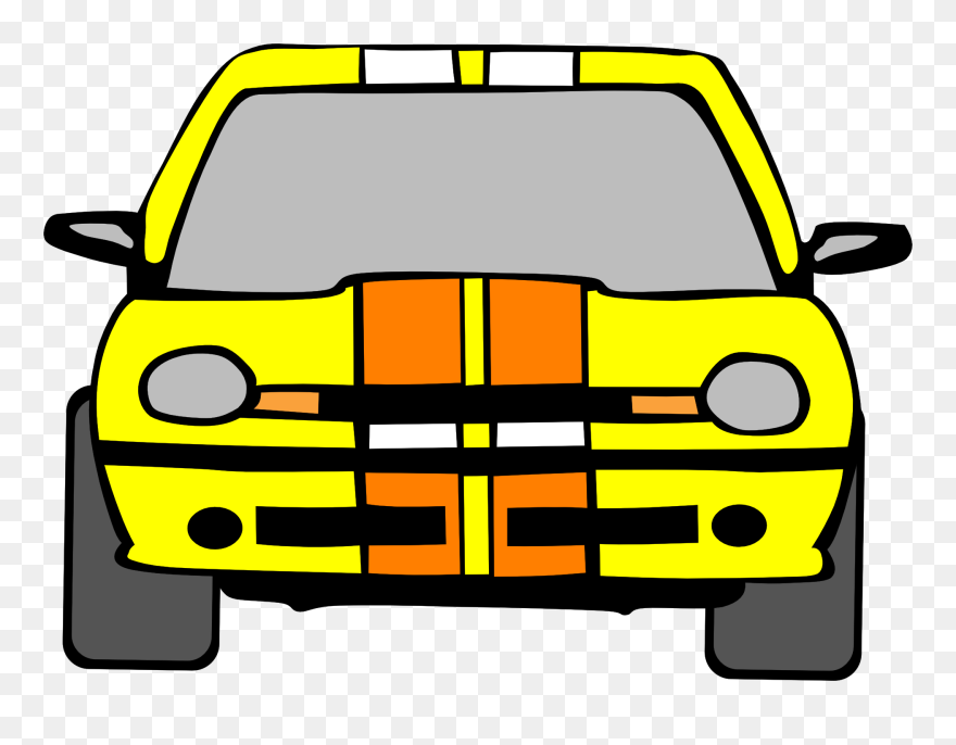 Front Car Clipart Black And White - Png Download