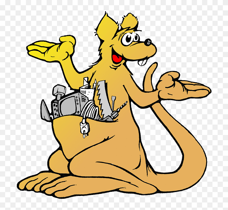 Funny Kangaroo Clipart - Fur And Feathers Poem - Png Download