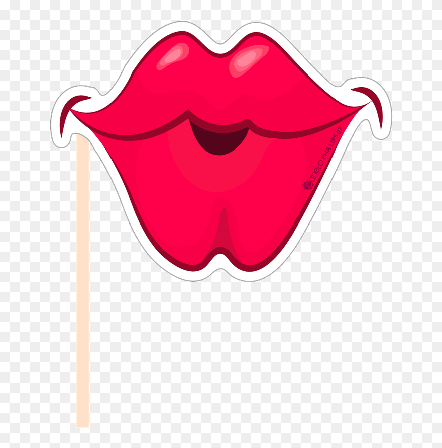 Party Photobooth Props Figure Lips - Lips Photo Booth Props Clipart