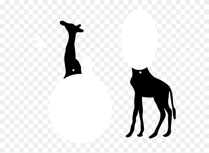 Shadows Clipart Giraffe - Giraffe Silhouette Png Transparent Png
