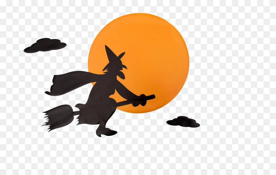 Witch Moon Clipart Free Clip Art Library Library Witchs - Halloween Witch Royalty Free - Png Download