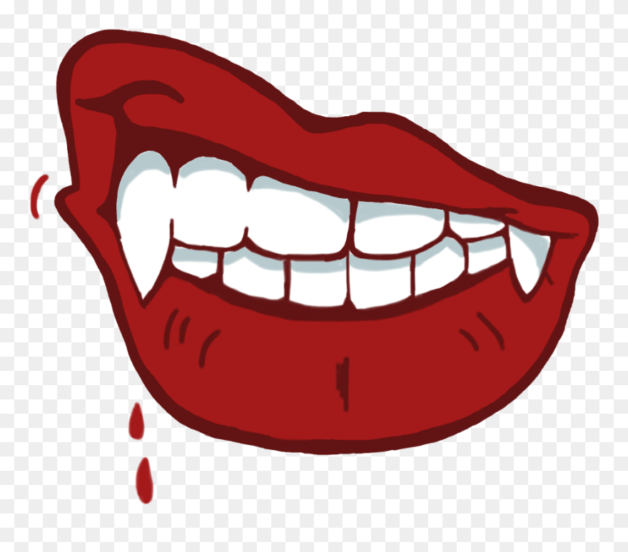 Transparent Vampire Teeth Clipart Transparent - Vampire Teeth Sticker Without Background - Png Download
