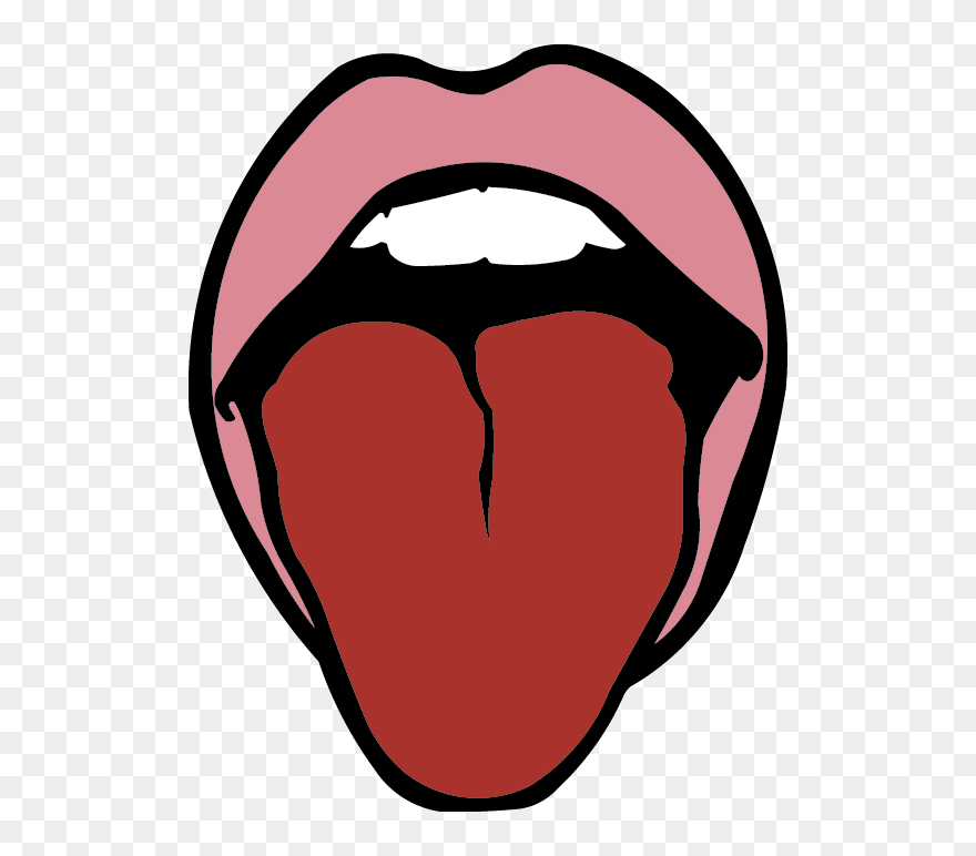Lips And Tongue Graphic - Tongue Clipart - Png Download
