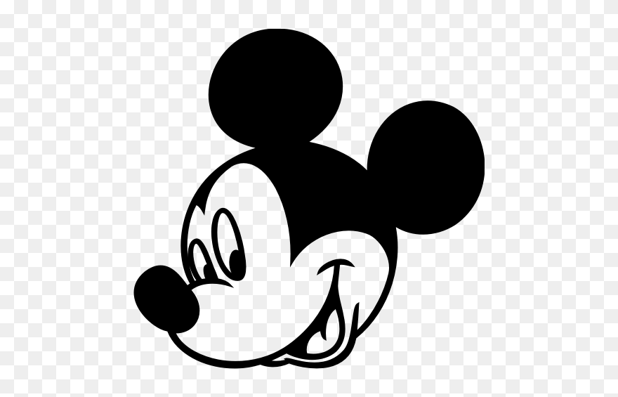 Mickey Mouse Minnie Mouse Black And White Clip Art - Mickey Mouse Head Black And White - Png Download