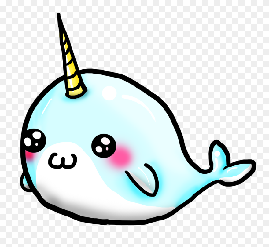 Mustache Cute Animals Kawaii Png - Unicorn Kawaii Drawings Easy Clipart