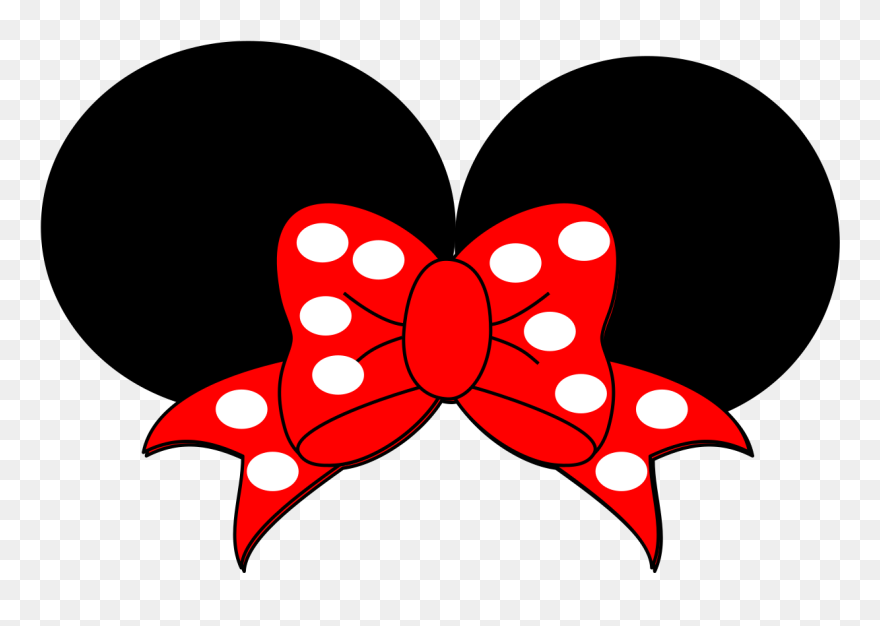 Minnie Mouse Svg Clip Arts - Minnie Mouse Ears Transparent Background - Png Download
