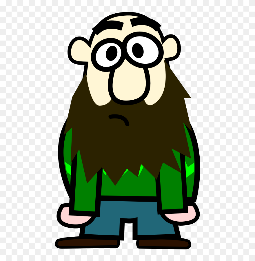 Cartoon Guy With Beard Clipart
