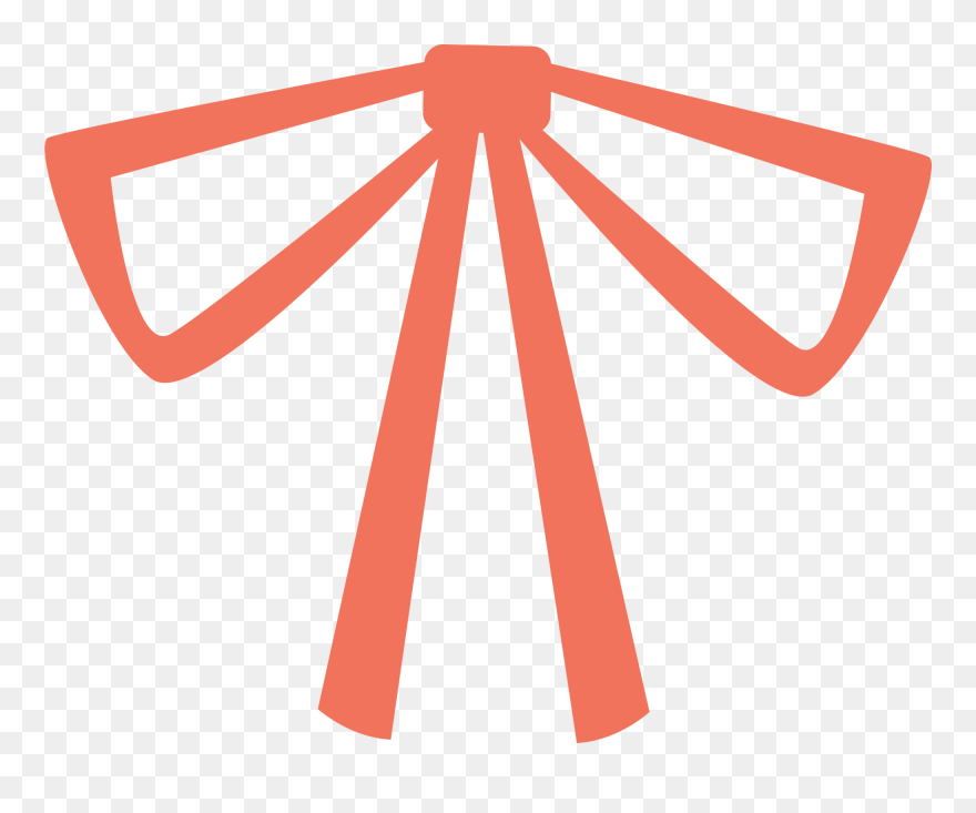 Orange Clipart Bow Tie - Shoelace Knot - Png Download