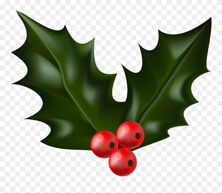 Christmas Clip Art - Christmas Holly Png Transparent Png