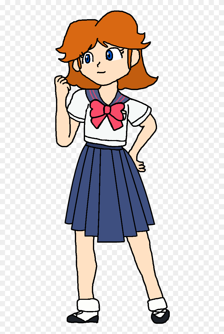 Uniform Clipart Secondary School - Girl In School Uniform High School Clipart - Png Download