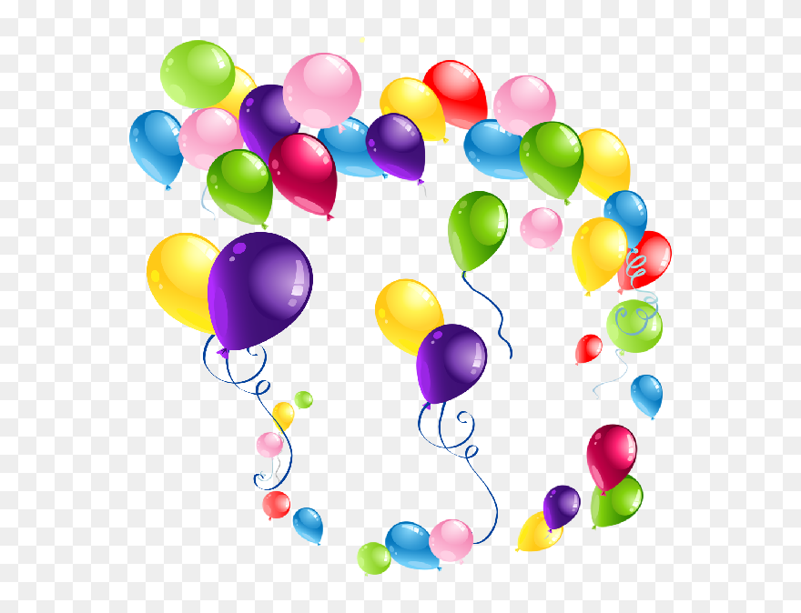 Party Balloons Clip Art - Transparent Background Birthday Balloons Clipart - Png Download