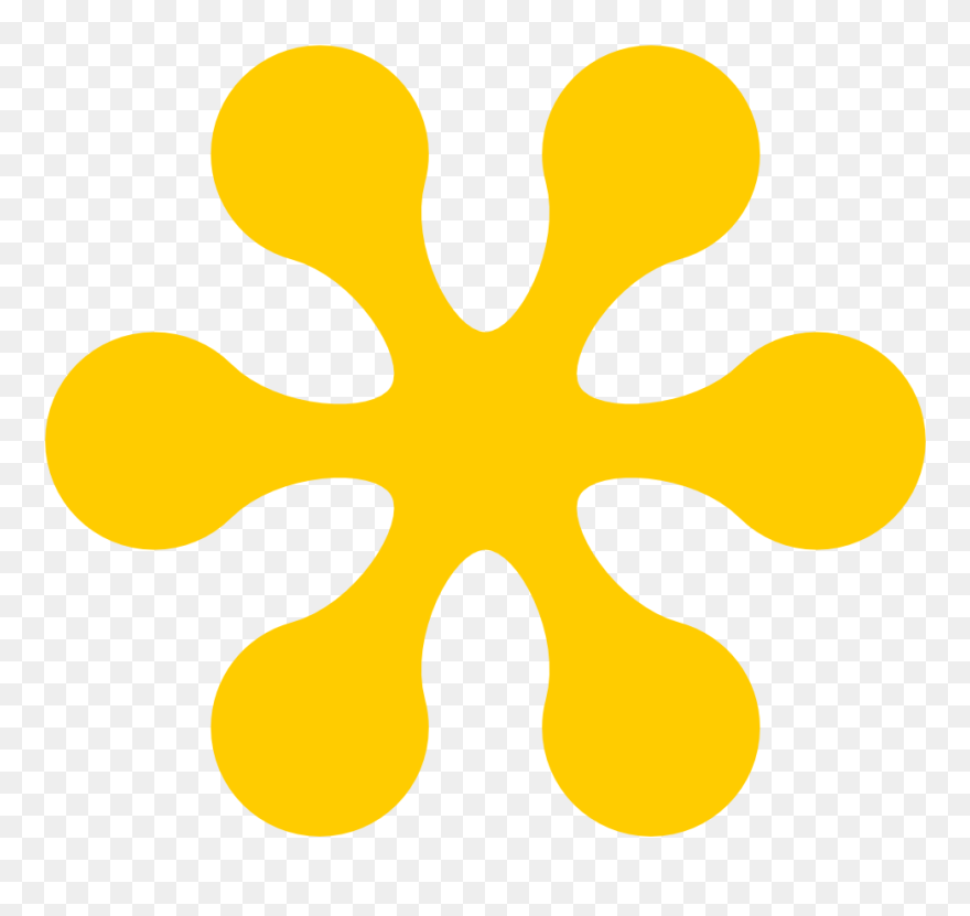 Yellow Square Clip Art - Blue Color Clipart Flower - Png Download