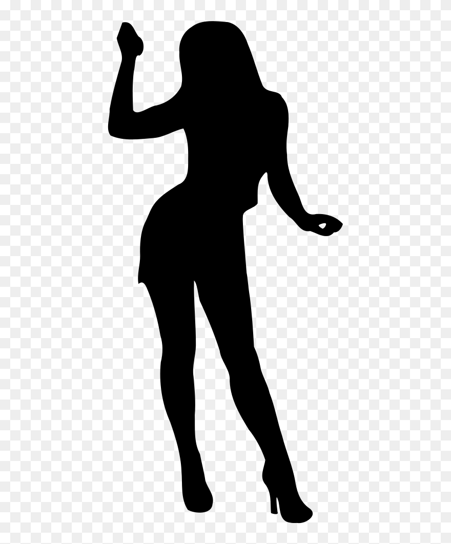 Model Clipart Shadow - Silhouette Woman Clipart - Png Download