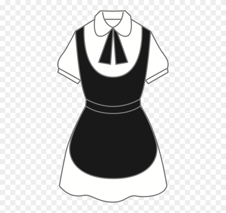 Neck,sleeve,dress - Maid Outfit Png Clipart