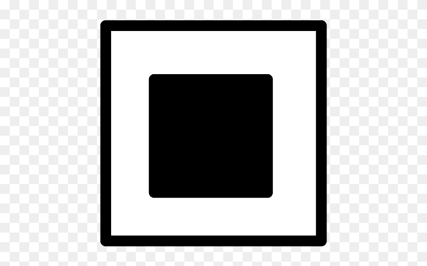 White Square Button Emoji Clipart - Display Device - Png Download
