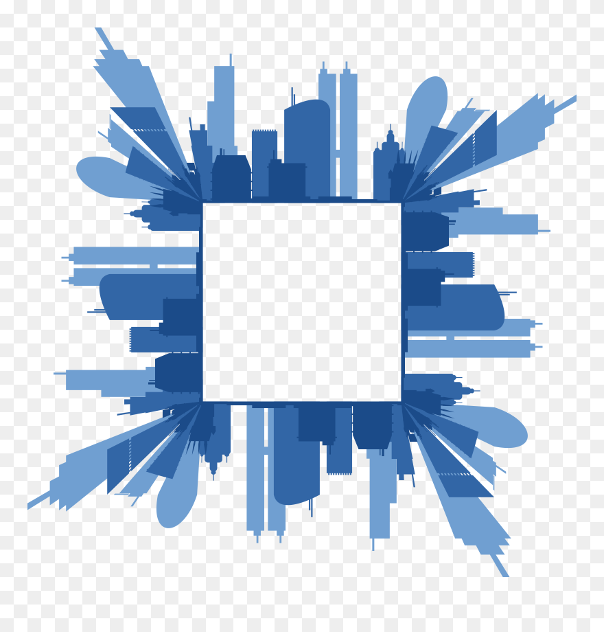 Truly Free Clipart Of A Square Frame With Text Space - Blue Vector Frame Png Transparent Png