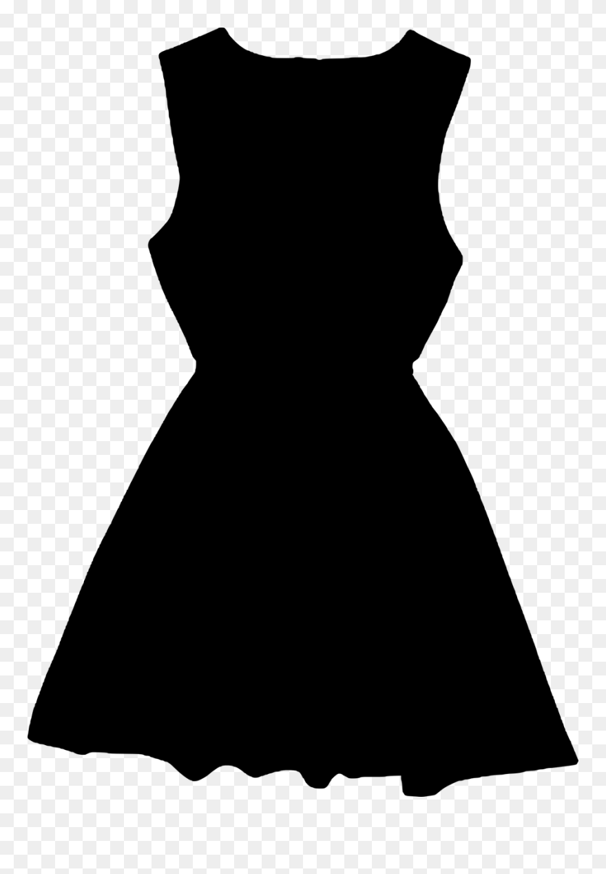Dress Silhouette Clip Png - Little Black Dress Transparent Background