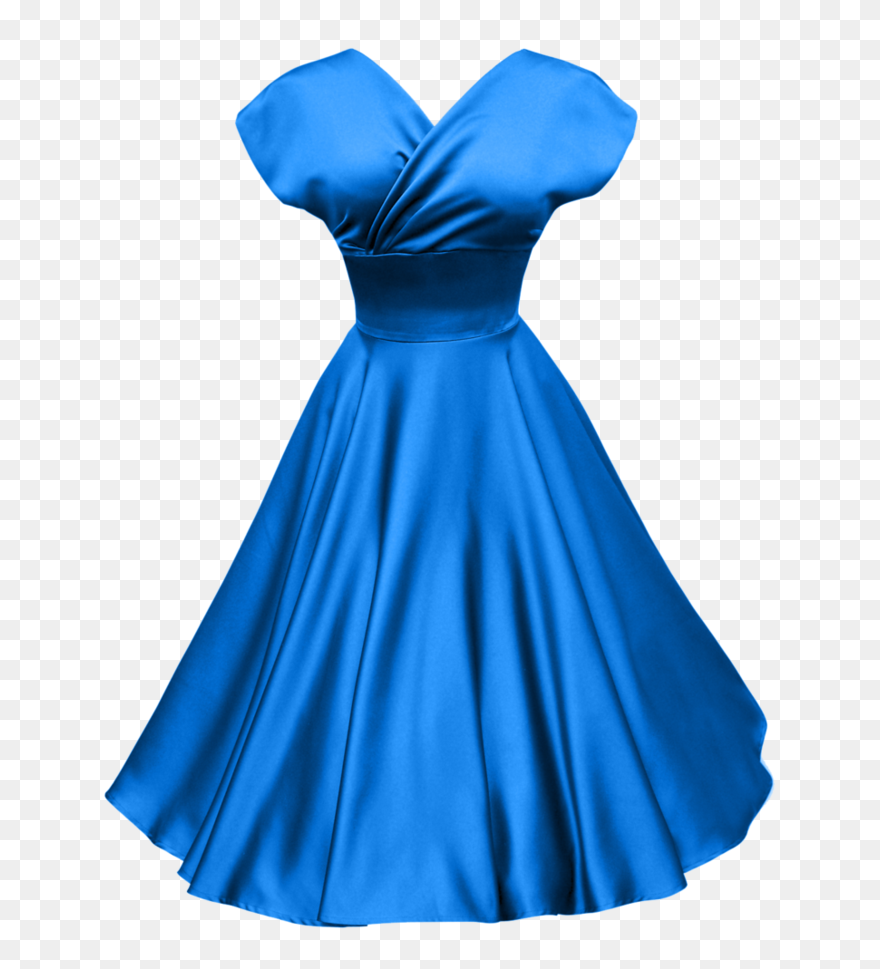 Transparent Prom Dress Clipart - Blue Dress Png